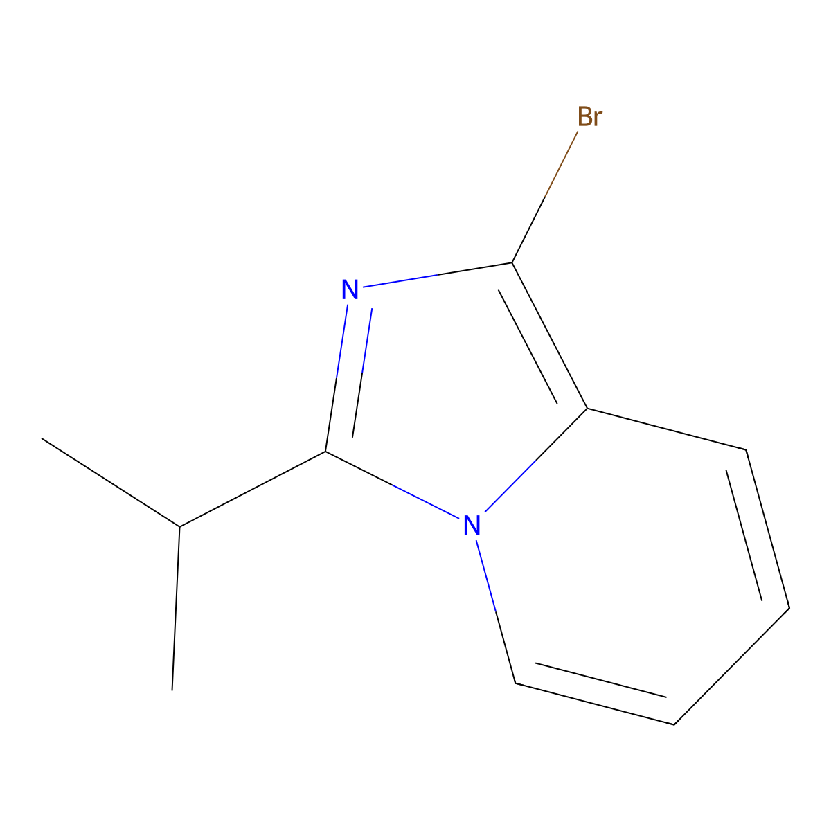 1-Bromo-3-(propan-2-yl)imidazo[1,5-a]pyridine molecular structure, CAS 1018665-45-6