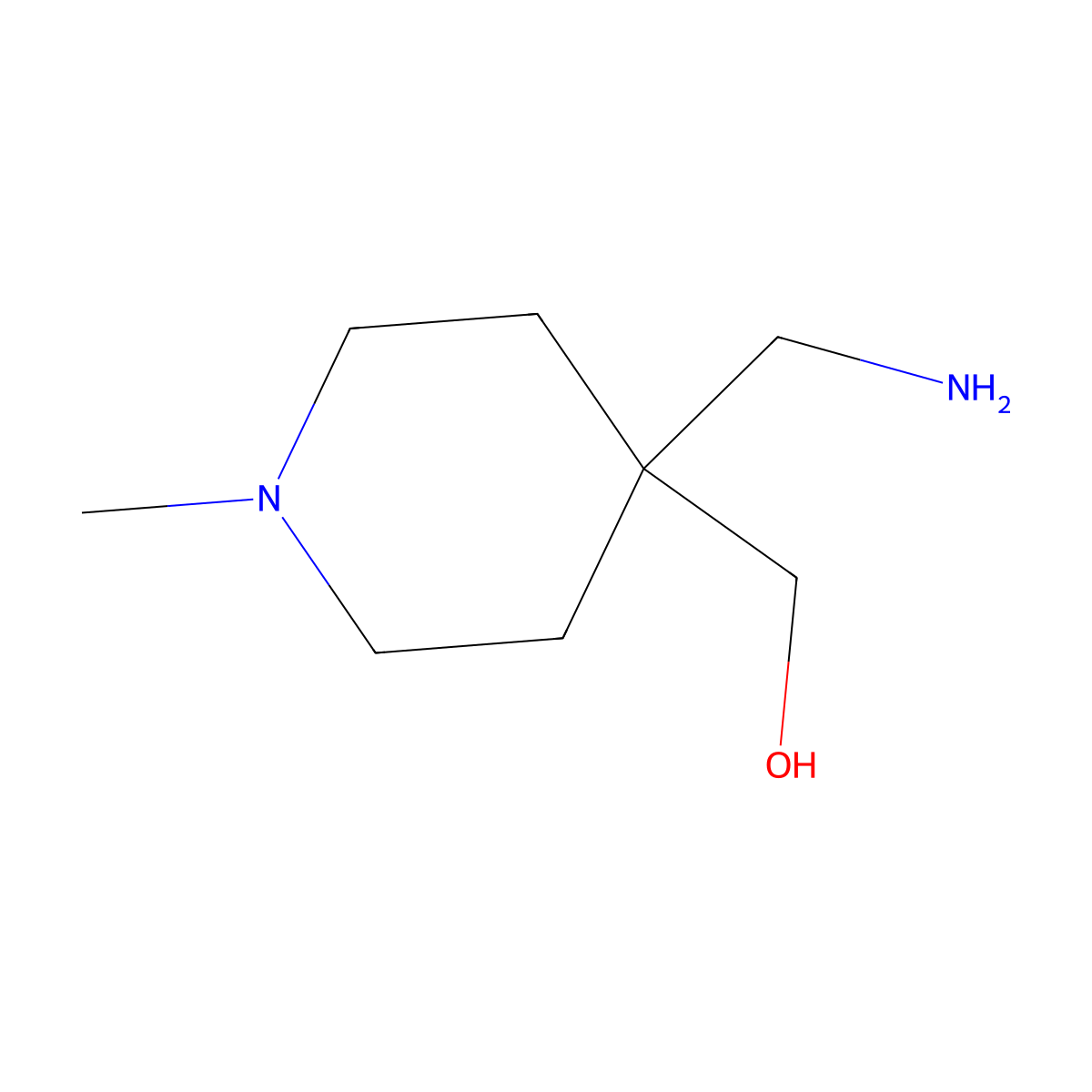 [4-(Aminomethyl)-1-methylpiperidin-4-yl]methanol molecular structure, CAS 1018665-96-7