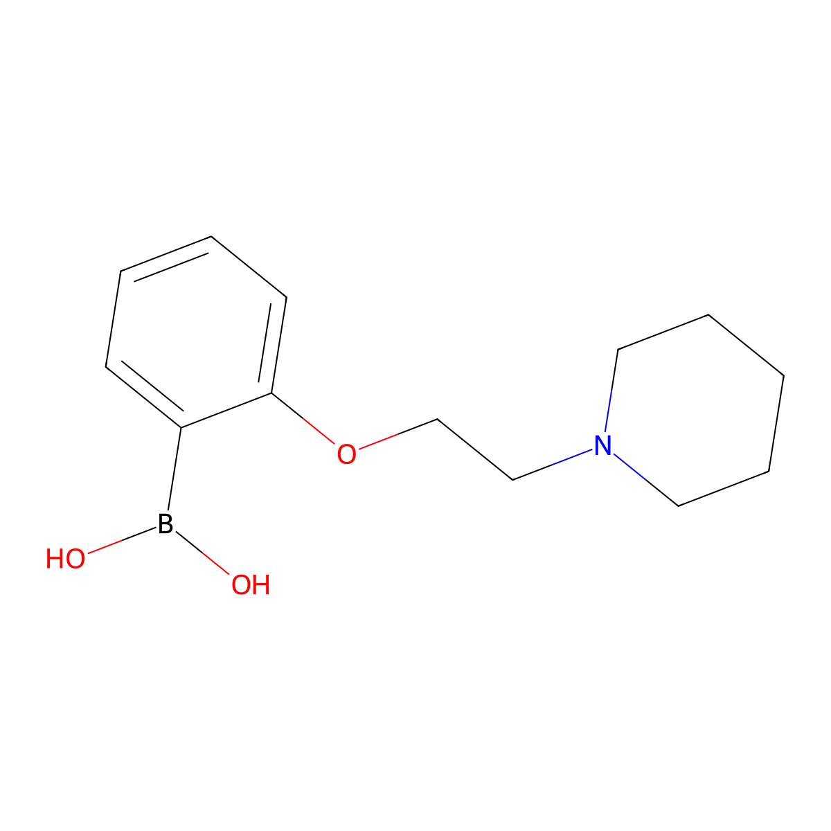 2-[2-(4-Methyl-piperidin-1-yl)-ethoxy]-phenylboronic acid molecular structure, CAS 1018676-84-0