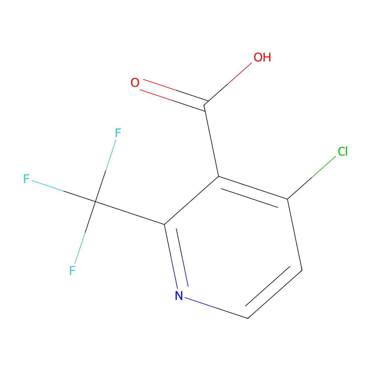 4-Chloro-2-(trifluoromethyl)nicotinic acid molecular structure, CAS 1018678-39-1