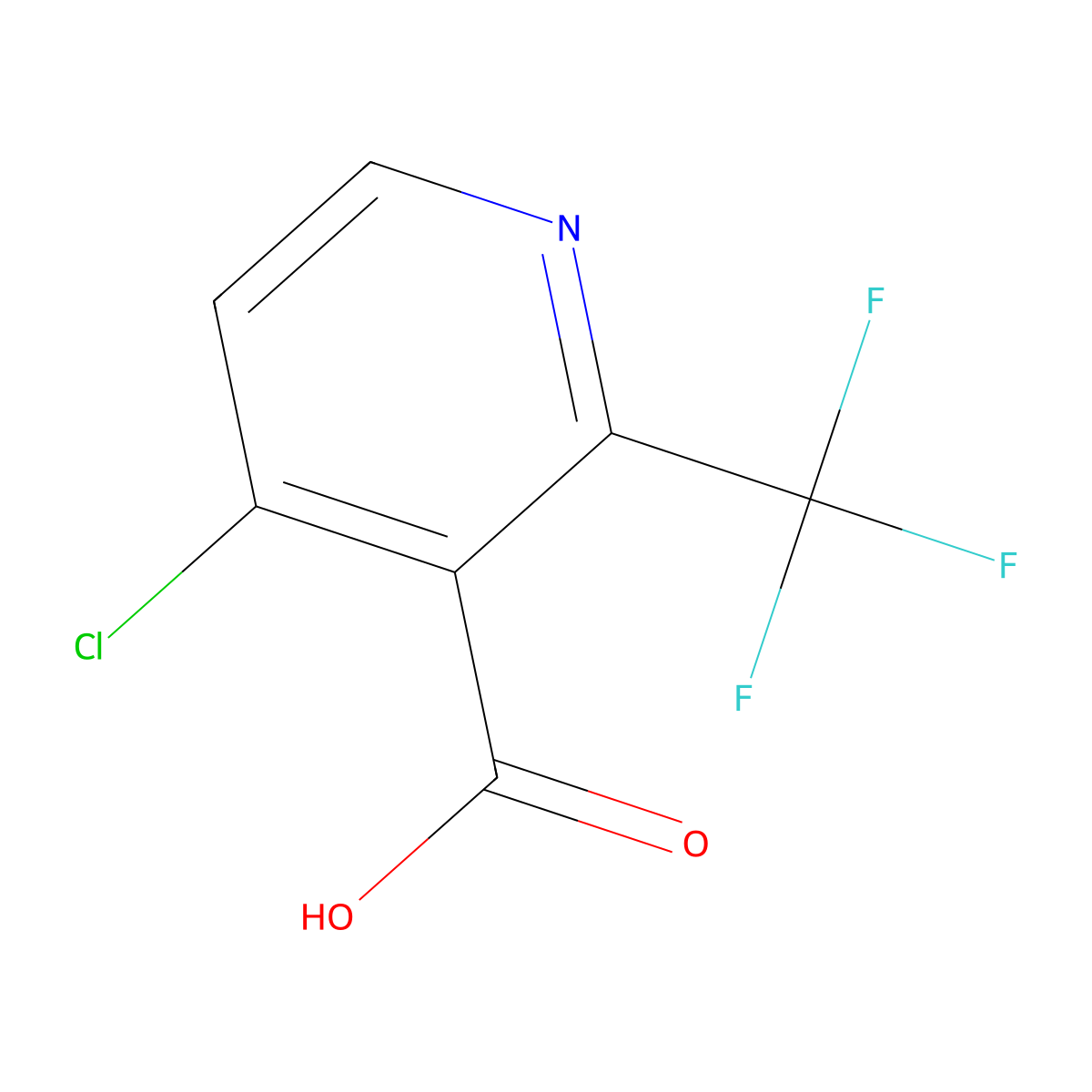 4-Chloro-2-(trifluoromethyl)nicotinic acid molecular structure, CAS 1018678-39-1