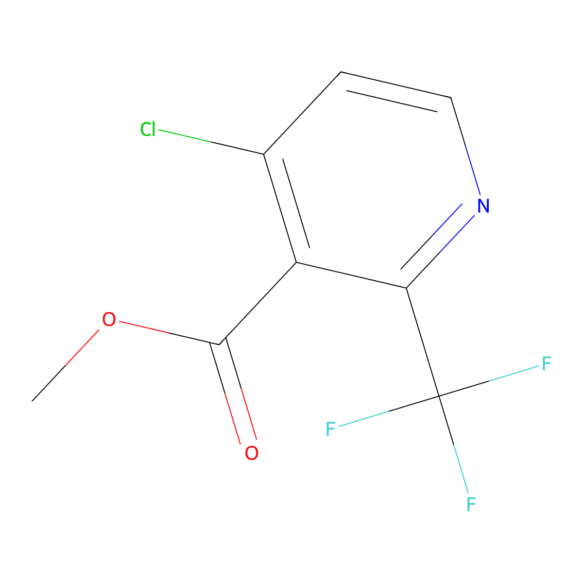 Methyl 4-chloro-2-(trifluoromethyl)nicotinate molecular structure, CAS 1018678-40-4