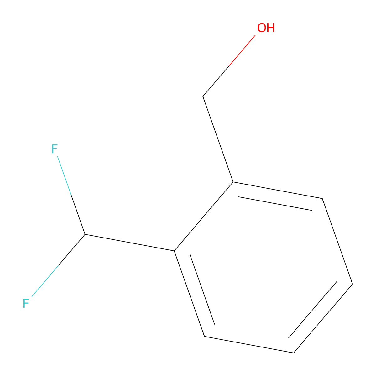 (2-(Difluoromethyl)phenyl)methanol molecular structure, CAS 1018678-49-3