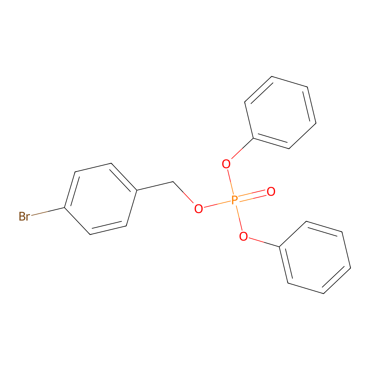 (4-Bromophenyl)methyl diphenyl phosphate molecular structure, CAS 101868-29-5