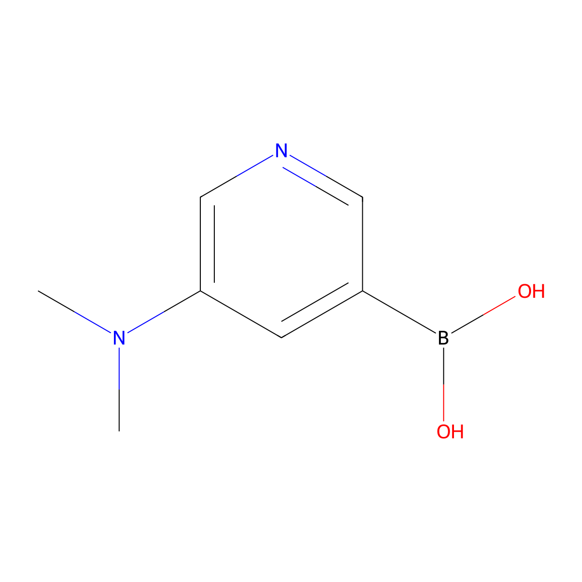 (5-(Dimethylamino)pyridin-3-yl)boronic acid molecular structure, CAS 1018680-09-5