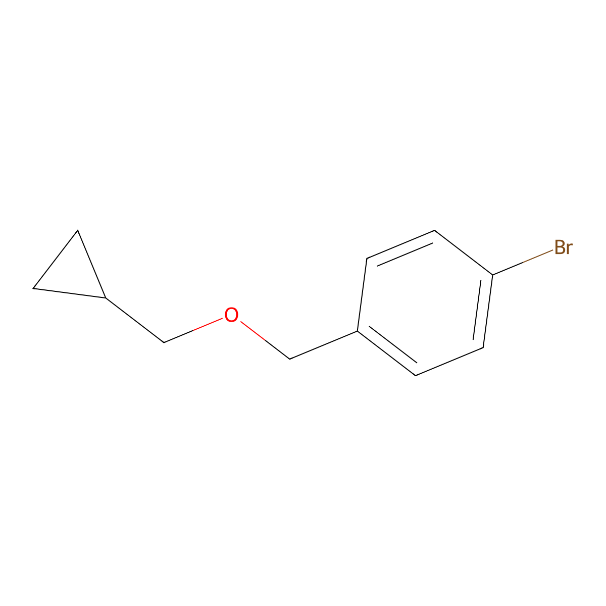 1-Bromo-4-[(cyclopropylmethoxy)methyl]benzene molecular structure, CAS 1018681-31-6