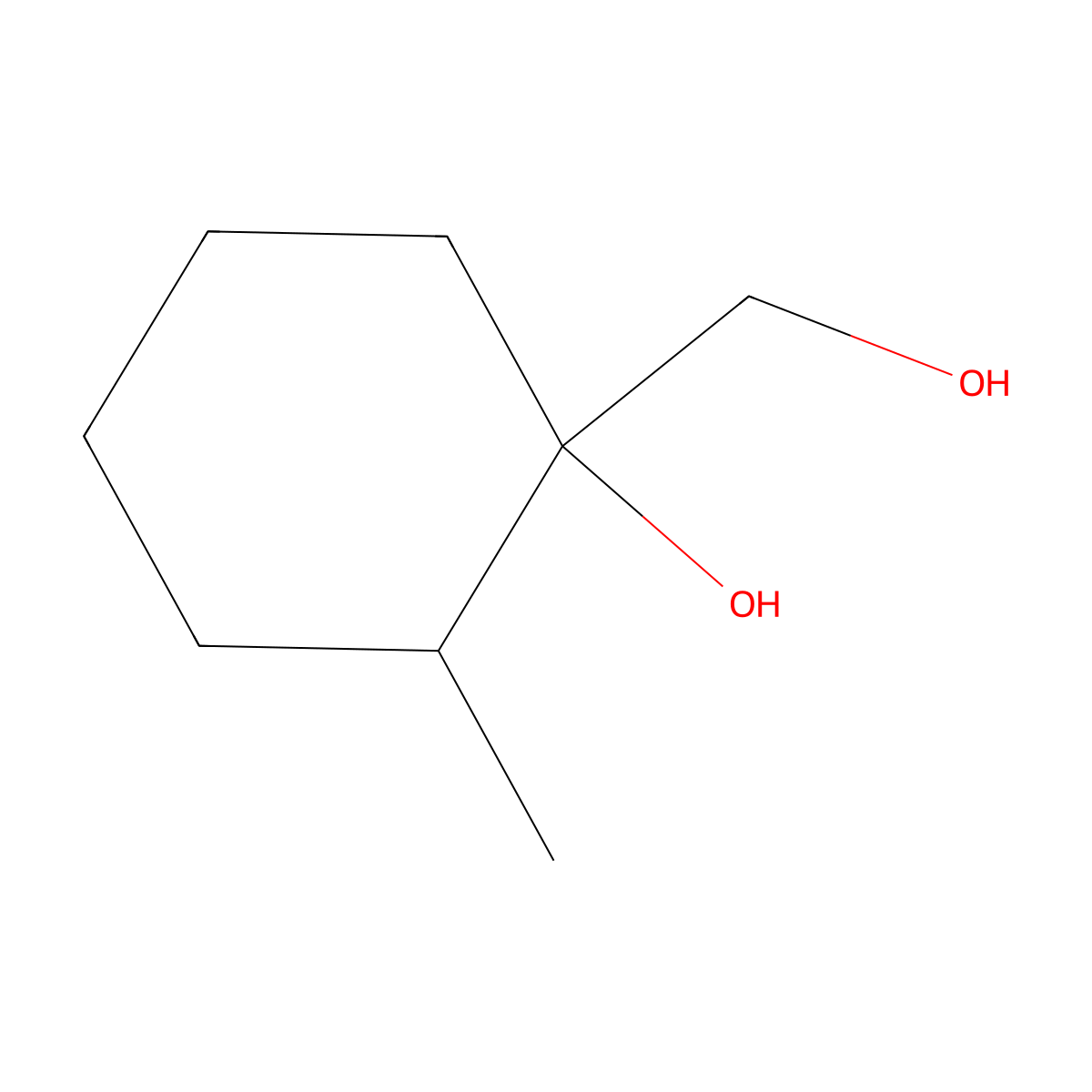 1-(Hydroxymethyl)-2-methylcyclohexanol molecular structure, CAS 101869-70-9