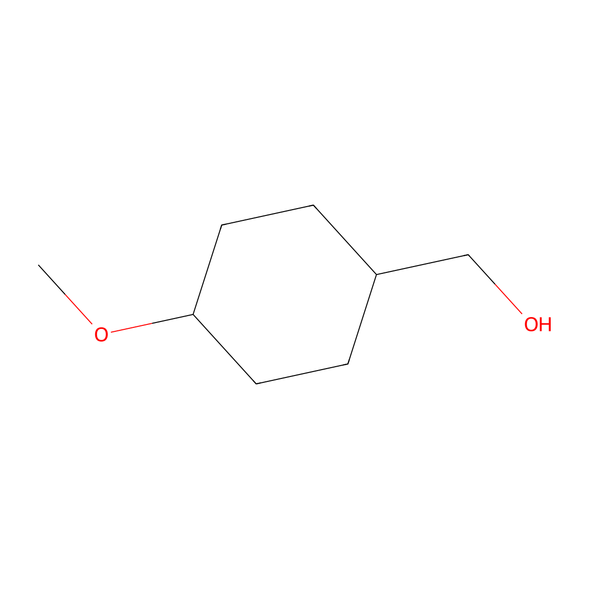 (4-Methoxycyclohexyl)methanol molecular structure, CAS 101869-74-3
