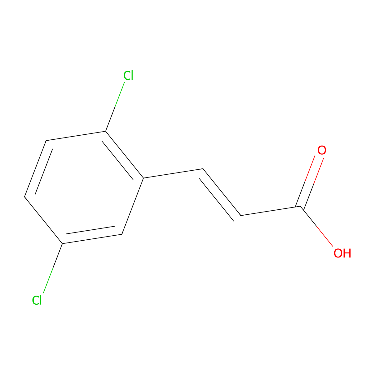 (2E)-3-(2,5-dichlorophenyl)prop-2-enoic acid molecular structure, CAS 101869-82-3