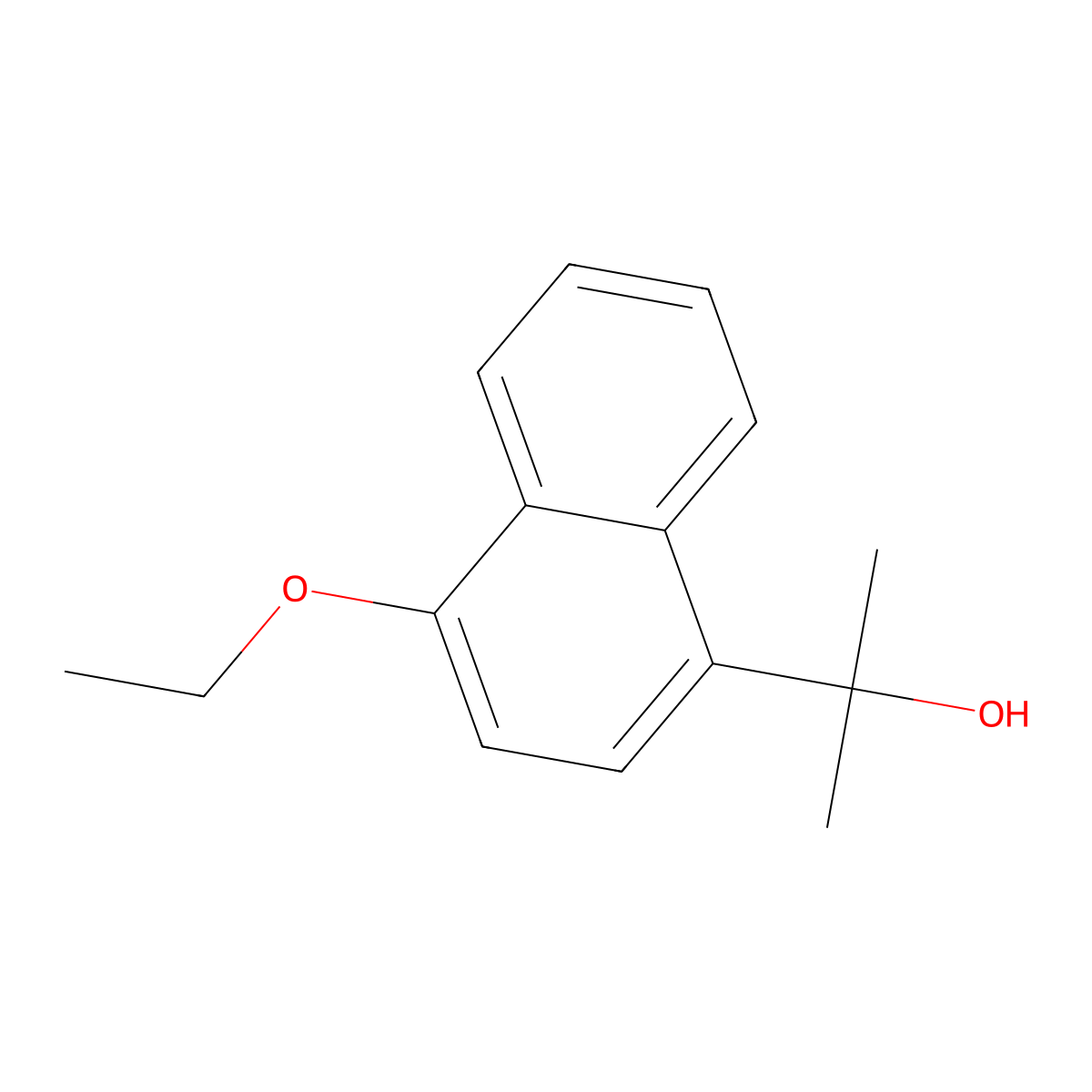 4-Ethoxy-alpha,alpha-dimethyl-1-naphthalenemethanol molecular structure, CAS 101869-93-6