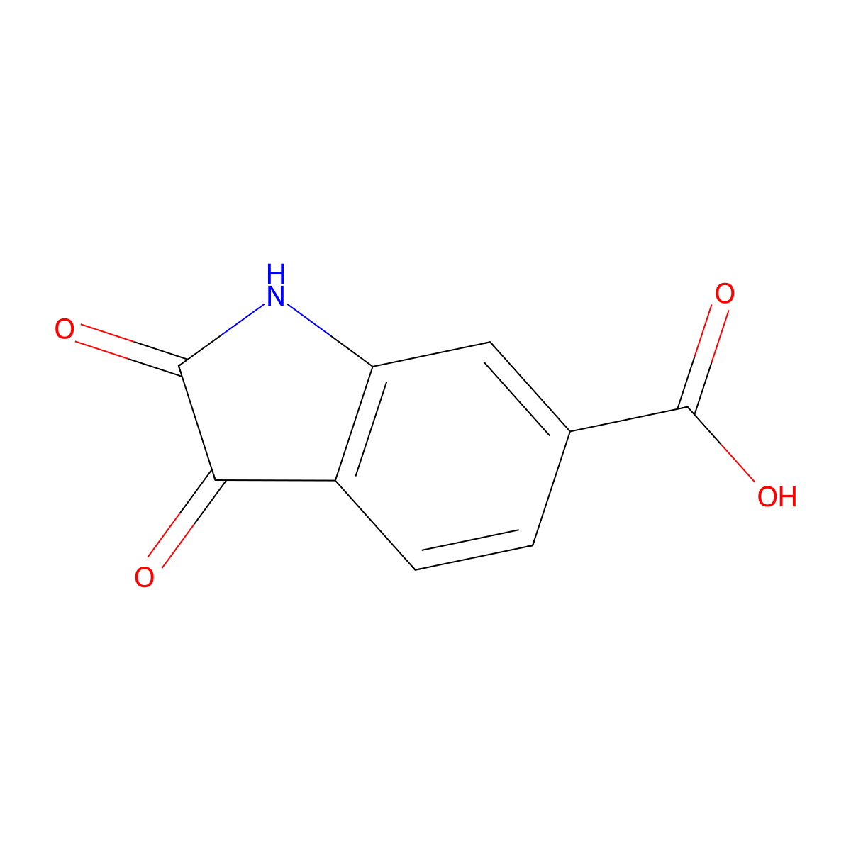 2,3-Dioxoindoline-6-carboxylic acid molecular structure, CAS 101870-10-4