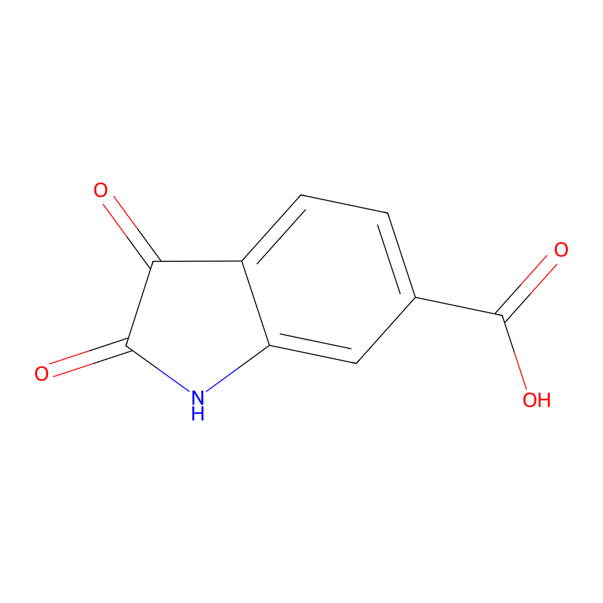 2,3-Dioxoindoline-6-carboxylic acid molecular structure, CAS 101870-10-4