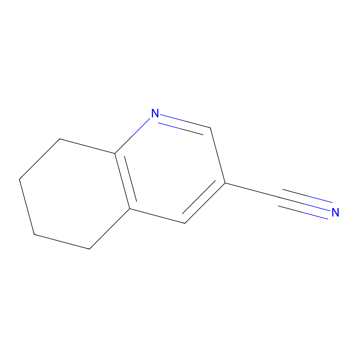 5,6,7,8-Tetrahydroquinoline-3-carbonitrile molecular structure, CAS 101871-76-5