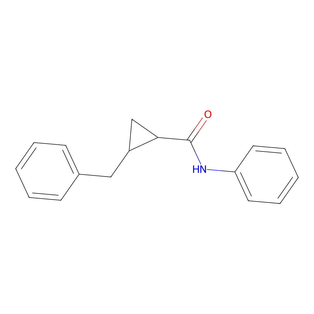 2-benzyl-N-phenylcyclopropanecarboxamide molecular structure, CAS 101877-10-5