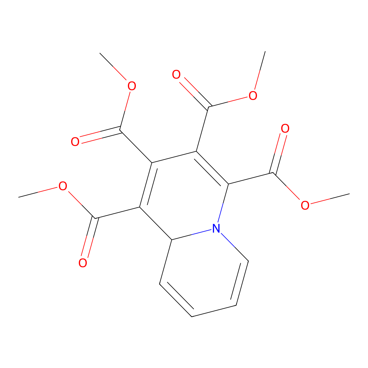 Tetramethyl 9AH-quinolizine-1,2,3,4-tetracarboxylate molecular structure, CAS 101878-66-4