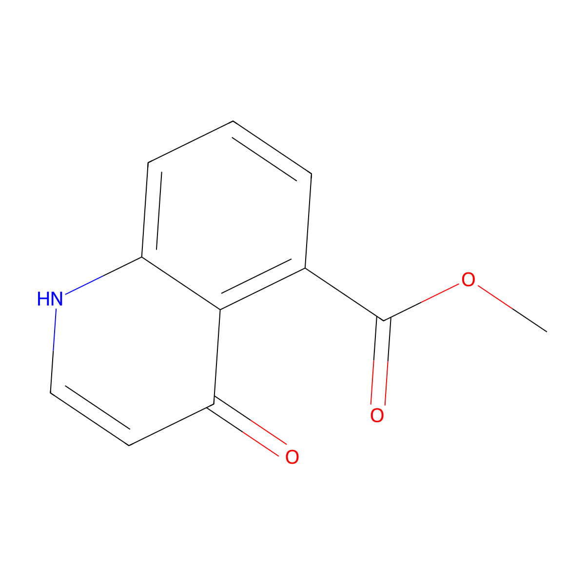 Methyl 4-oxo-1,4-dihydroquinoline-5-carboxylate molecular structure, CAS 1018812-87-7