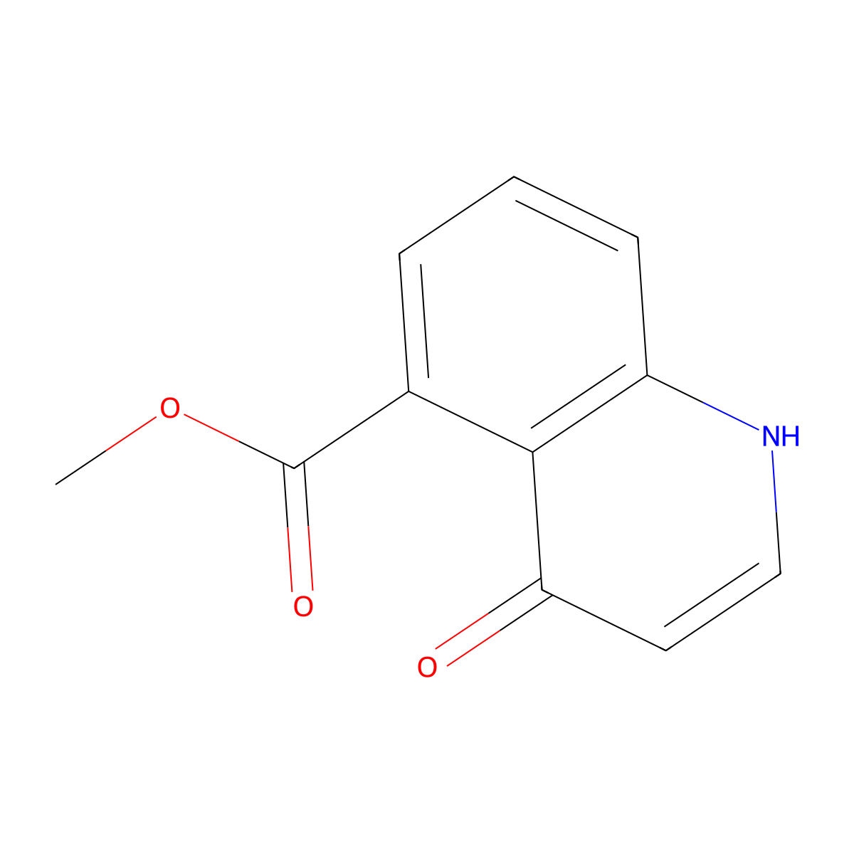 Methyl 4-oxo-1,4-dihydroquinoline-5-carboxylate molecular structure, CAS 1018812-87-7
