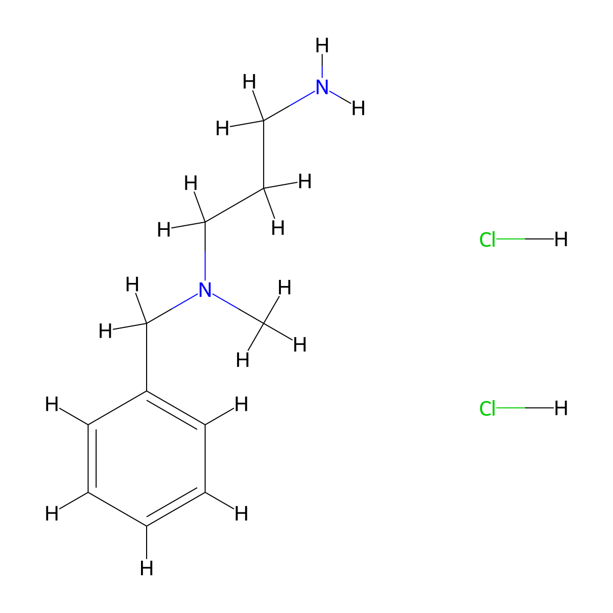 N1-Benzyl-N1-methylpropane-1,3-diamine dihydrochloride molecular structure, CAS 1018815-38-7