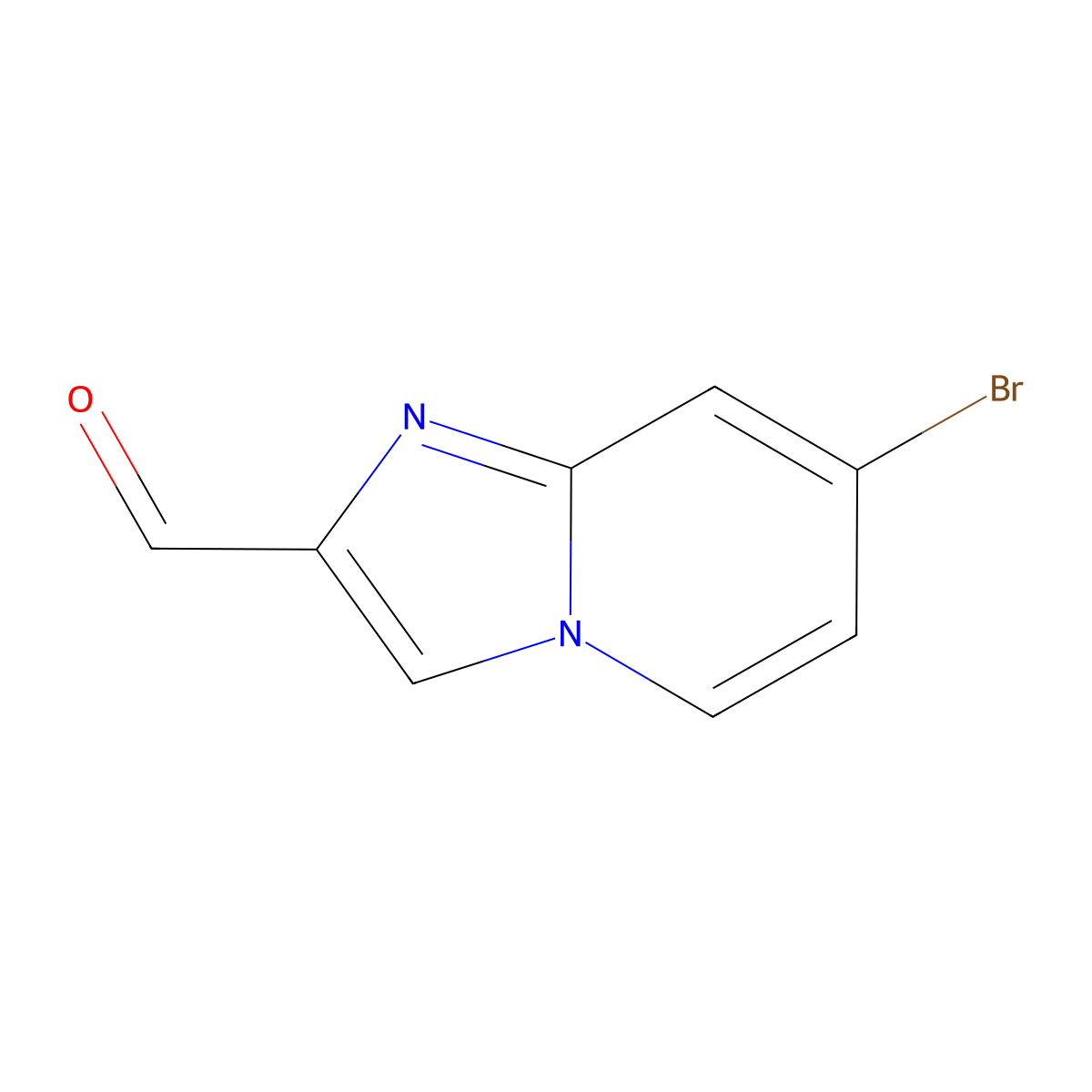7-Bromoimidazo(1,2-a)pyridine-2-carbaldehyde molecular structure, CAS 1018828-16-4