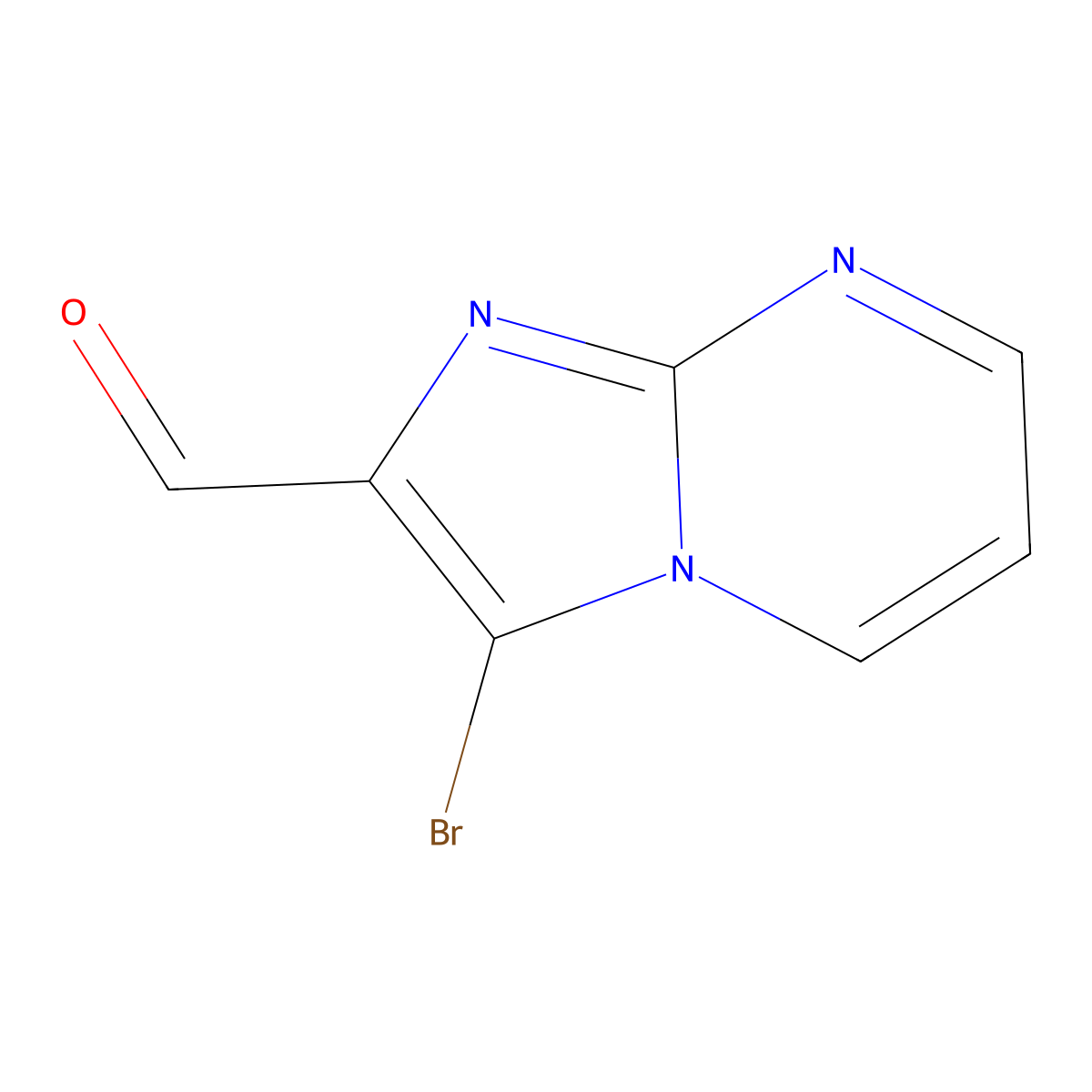 3-Bromoimidazo[1,2-a]pyrimidine-2-carbaldehyde molecular structure, CAS 1018828-40-4