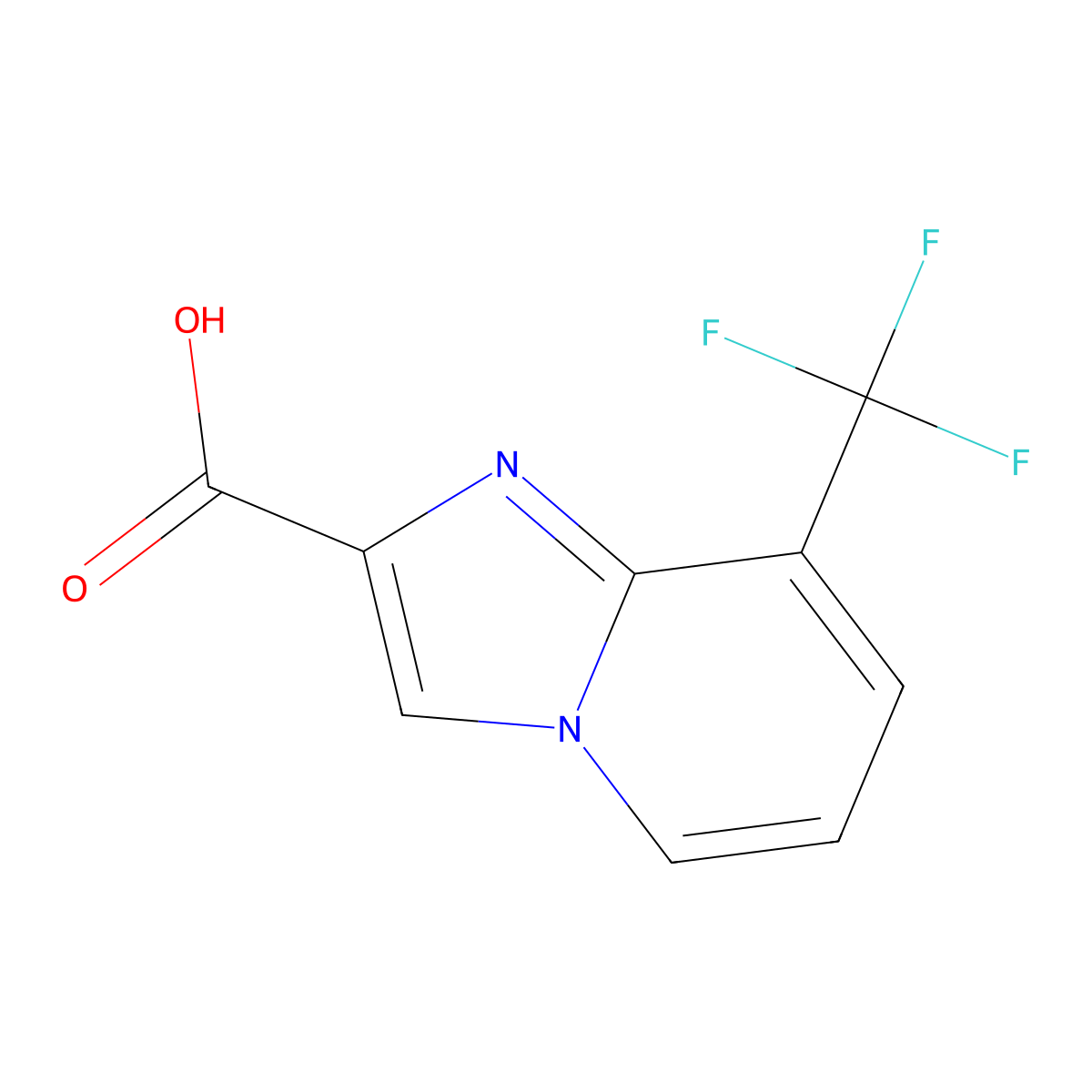8-(Trifluoromethyl)imidazo[1,2-a]pyridine-2-carboxylic acid molecular structure, CAS 1018828-72-2