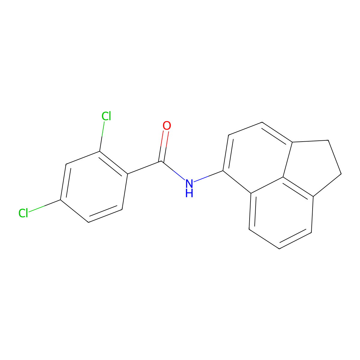 2,4-dichloro-N-(1,2-dihydroacenaphthylen-5-yl)benzamide molecular structure, CAS 101884-00-8