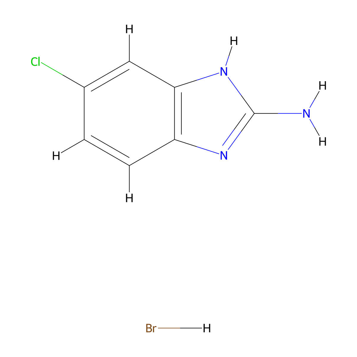 6-Chloro-1H-benzo[d]imidazol-2-amine hydrobromide molecular structure, CAS 1018894-96-6