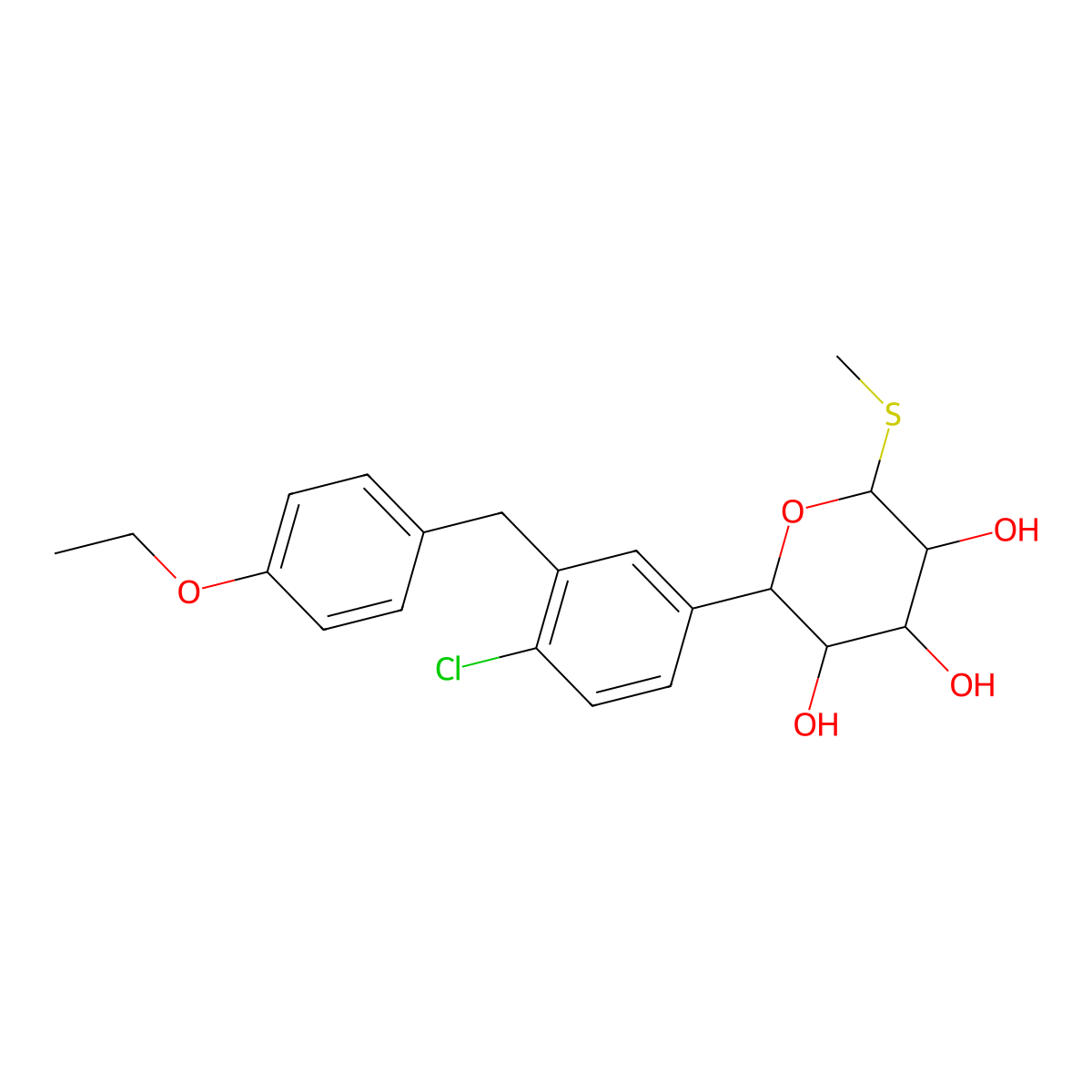 Sotagliflozin molecular structure, CAS 1018899-04-1