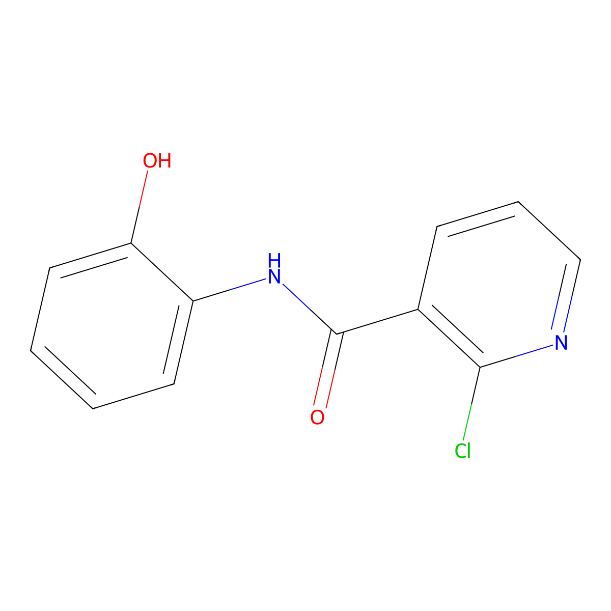 2-Chloro-N-(2-hydroxy-phenyl)-nicotinamide molecular structure, CAS 10189-45-4