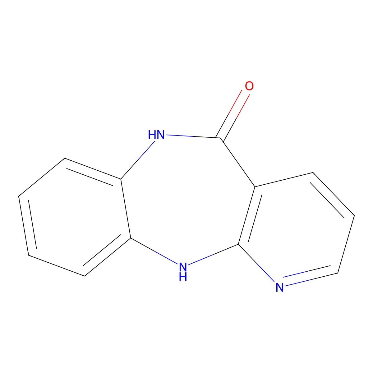 5H-Pyrido(2,3-b)(1,5)benzodiazepin-5-one, 6,11-dihydro- molecular structure, CAS 10189-78-3