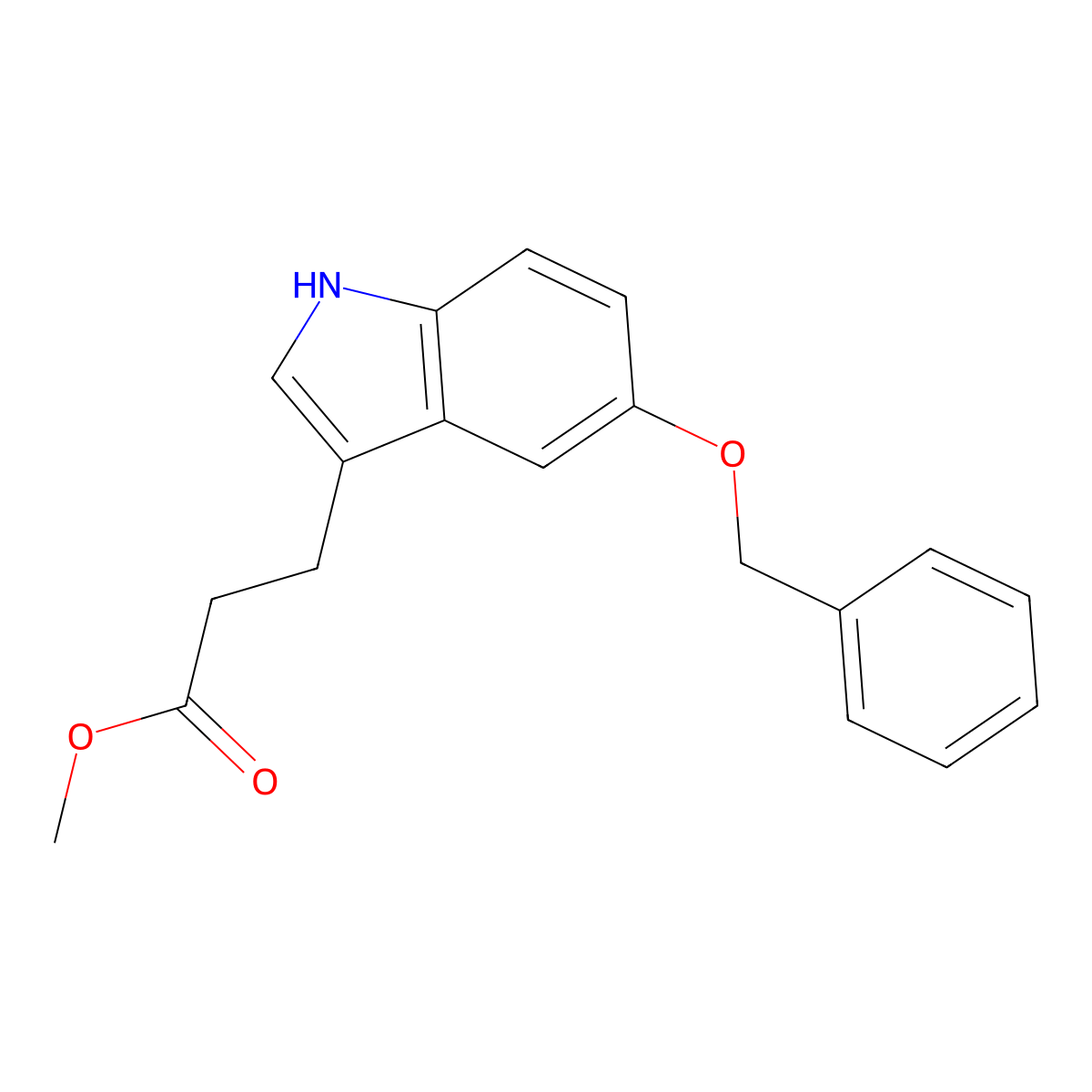 Methyl 3-[5-(Benzyloxy)-3-indolyl]propanoate molecular structure, CAS 101890-43-1