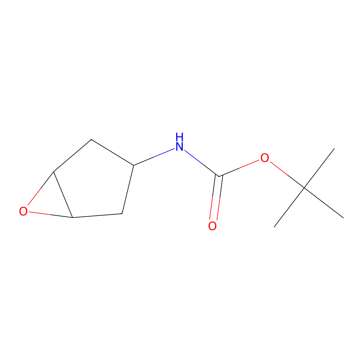 tert-Butyl N-{6-oxabicyclo[3.1.0]hexan-3-yl}carbamate molecular structure, CAS 1018908-87-6