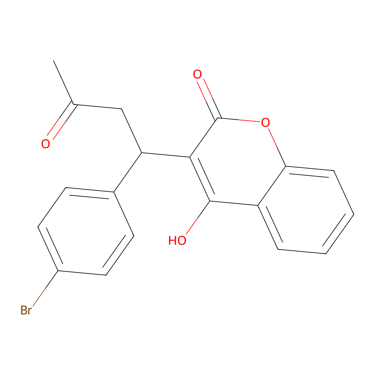 3-[1-(4-Bromophenyl)-3-oxobutyl]-4-hydroxy-2H-1-benzopyran-2-one molecular structure, CAS 101894-60-4