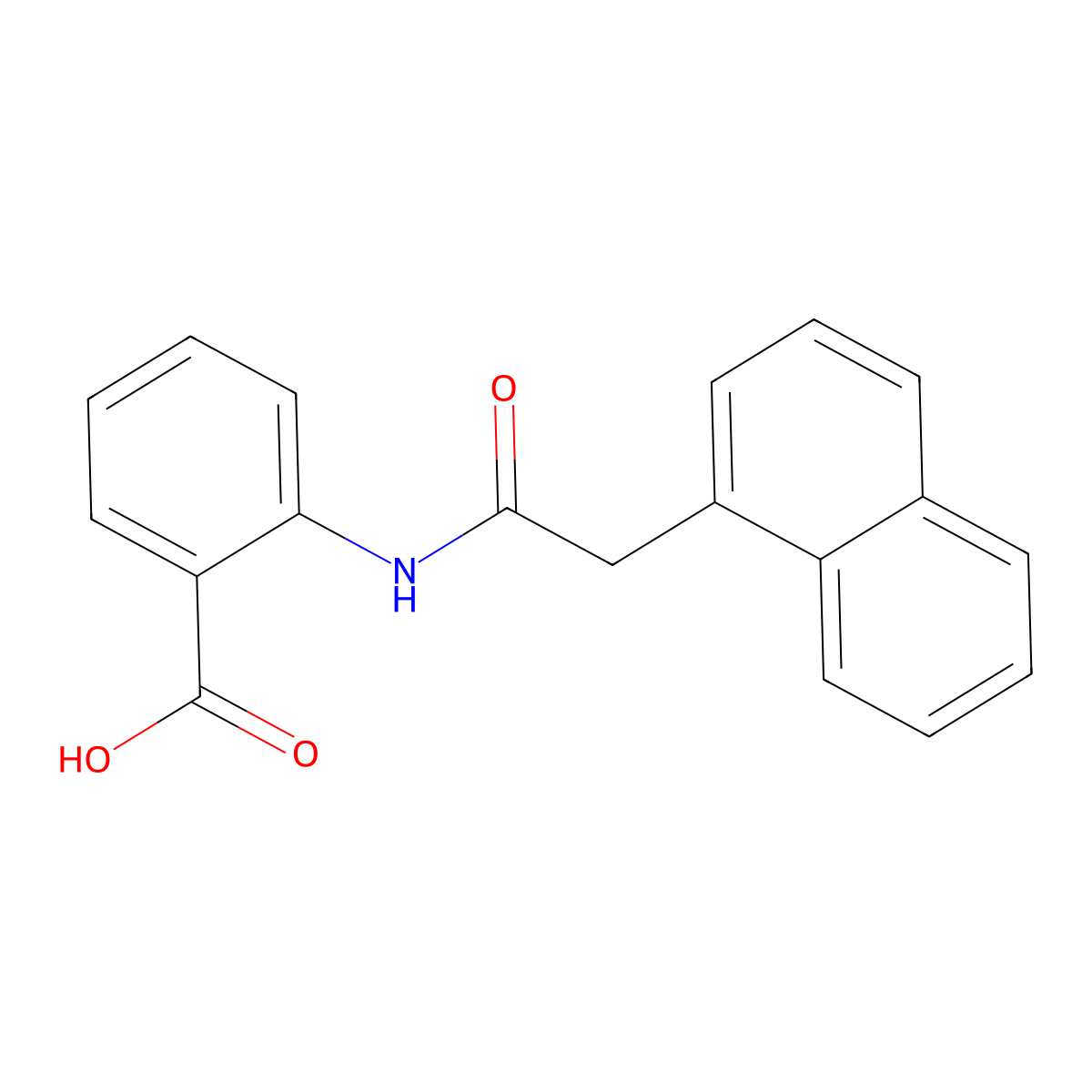 2-[(1-Naphthylacetyl)amino]benzoic acid molecular structure, CAS 101895-37-8