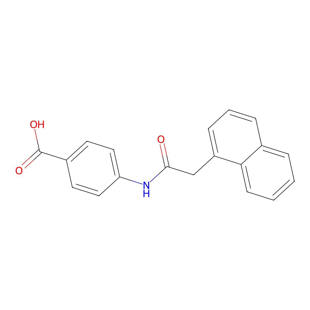 4-(2-Naphthylacetylamino)benzoic acid molecular structure, CAS 101895-38-9