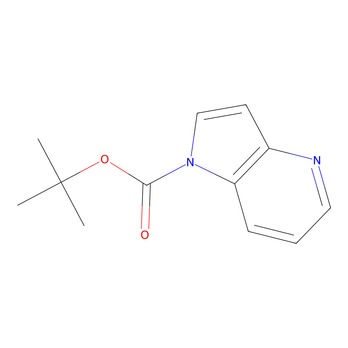 tert-butyl 1H-pyrrolo[3,2-b]pyridine-1-carboxylate molecular structure, CAS 1018950-15-6