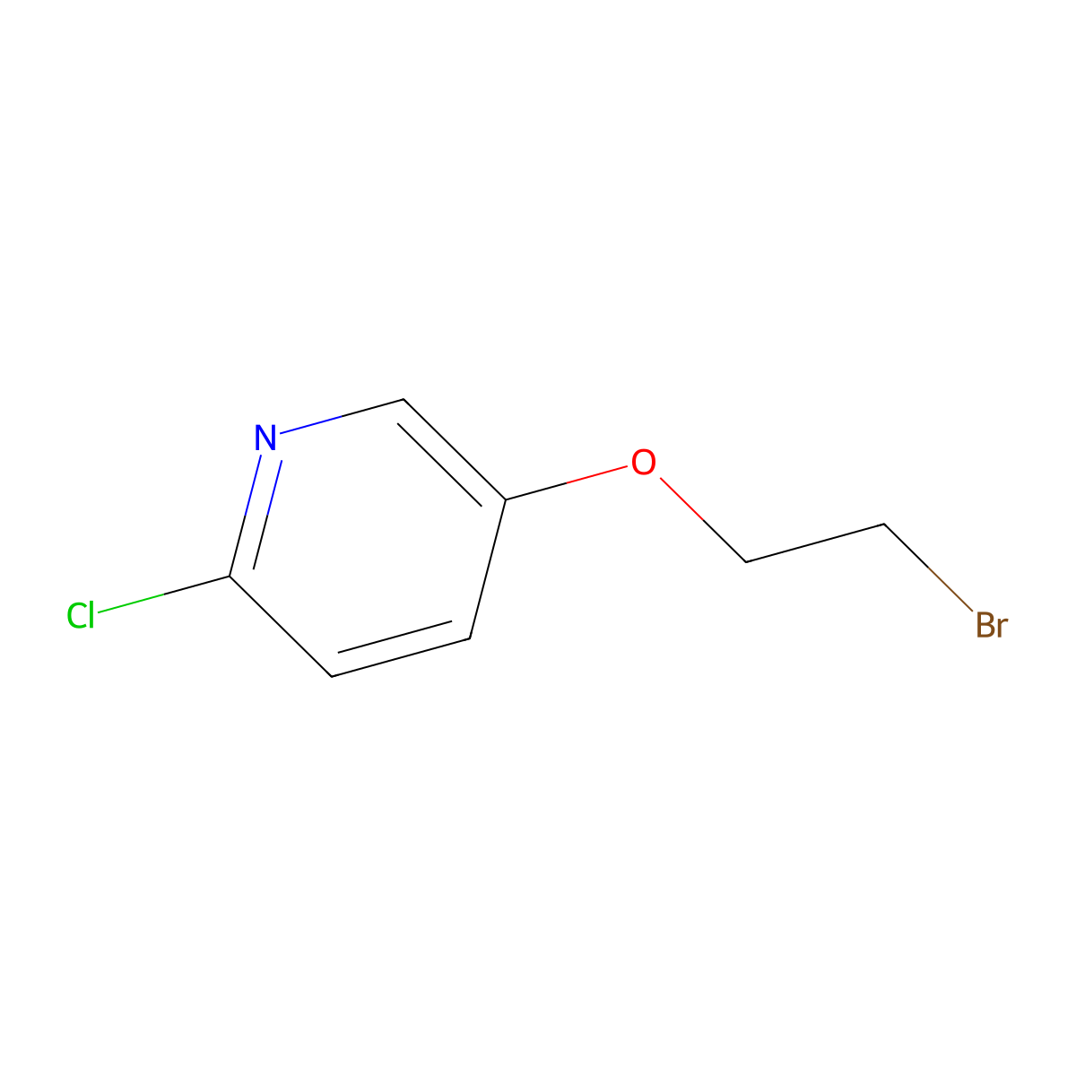 5-(2-Bromoethoxy)-2-chloropyridine molecular structure, CAS 1018974-75-8