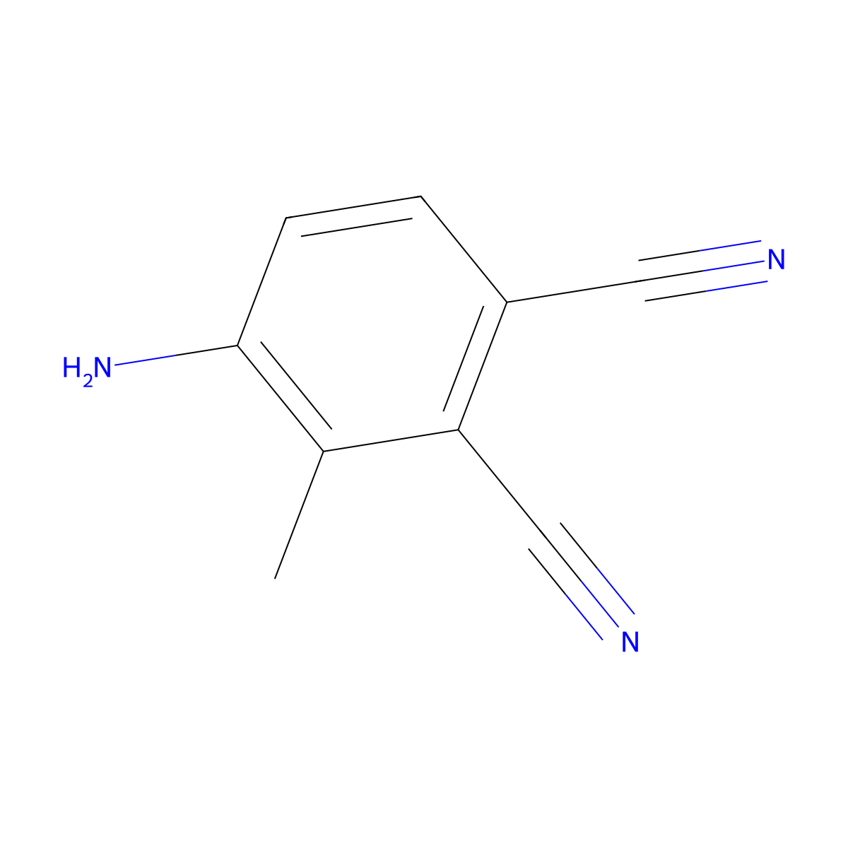 4-Amino-3-methylbenzene-1,2-dicarbonitrile molecular structure, CAS 1018975-31-9