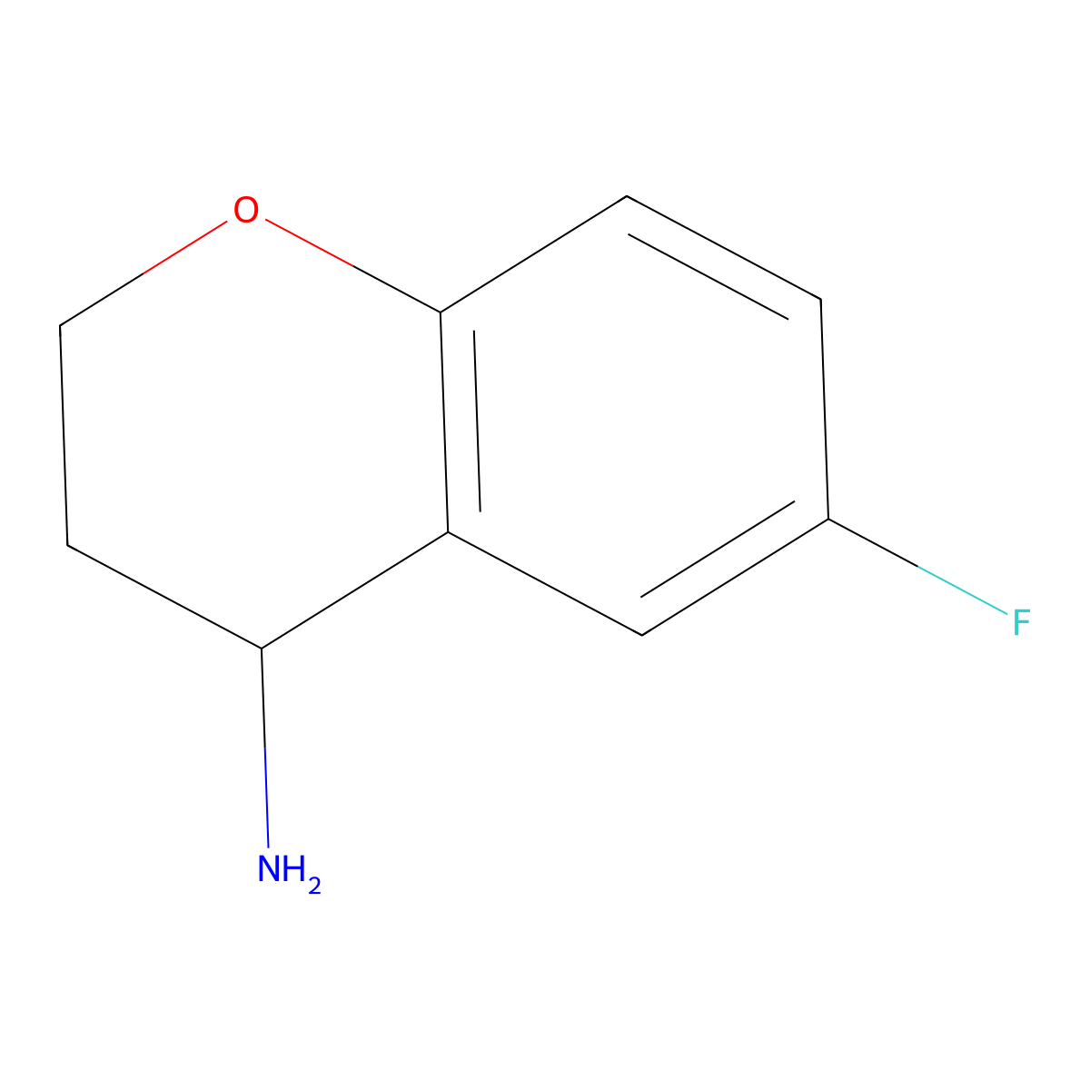 (S)-6-Fluorochroman-4-amine molecular structure, CAS 1018978-85-2