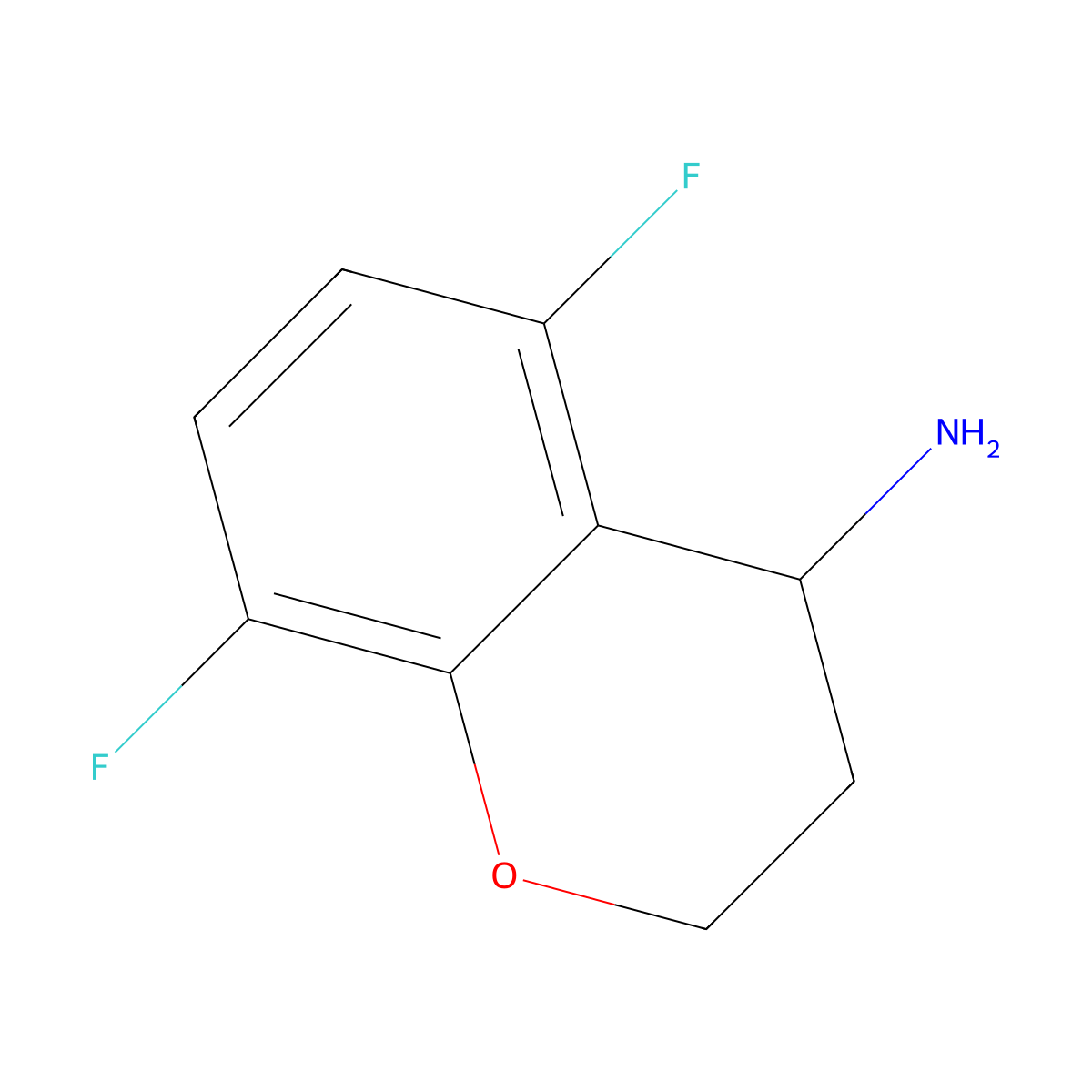 (S)-5,8-Difluorochroman-4-amine molecular structure, CAS 1018978-95-4