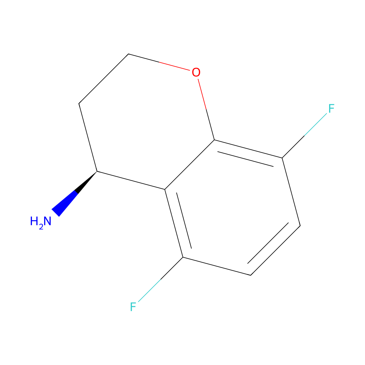 (S)-5,8-Difluorochroman-4-amine molecular structure, CAS 1018978-95-4