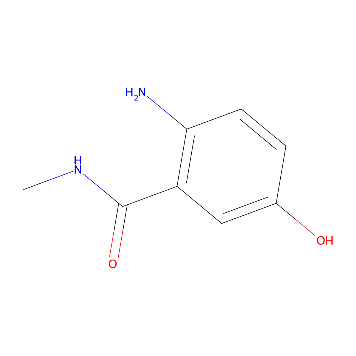 2-amino-5-hydroxy-N-methylbenzamide molecular structure, CAS 1018983-66-8