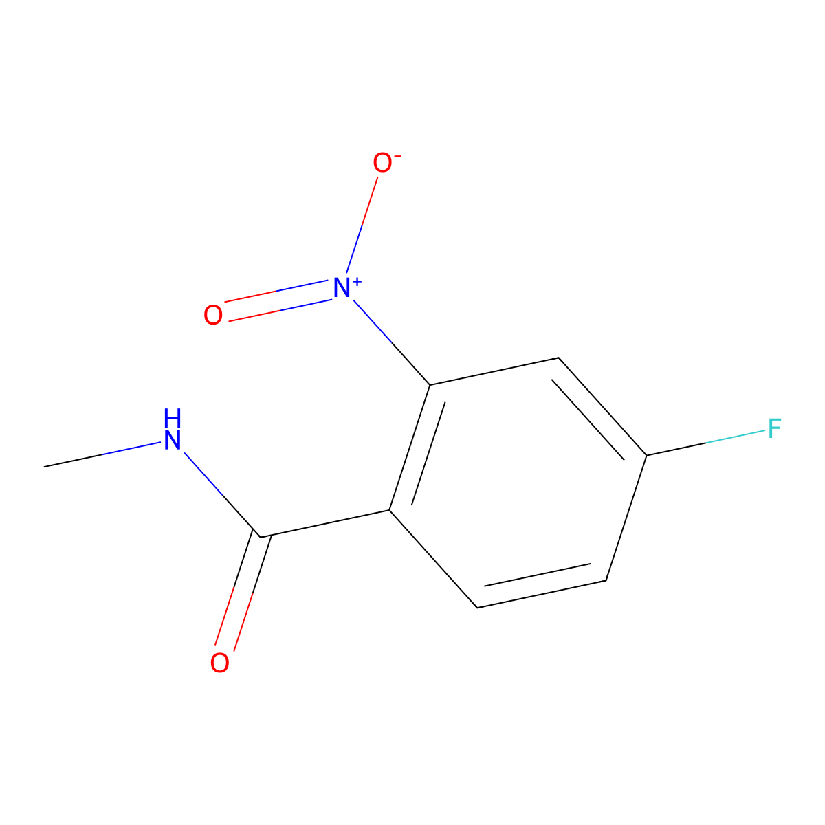 4-fluoro-N-methyl-2-nitrobenzamide molecular structure, CAS 1018983-85-1