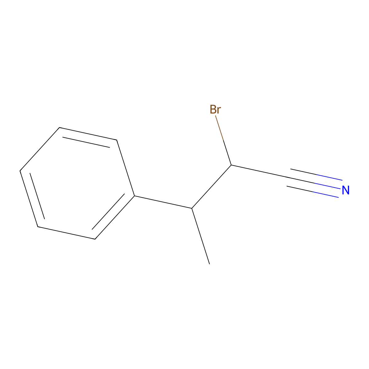2-Bromo-3-phenylbutanenitrile molecular structure, CAS 1018986-05-4