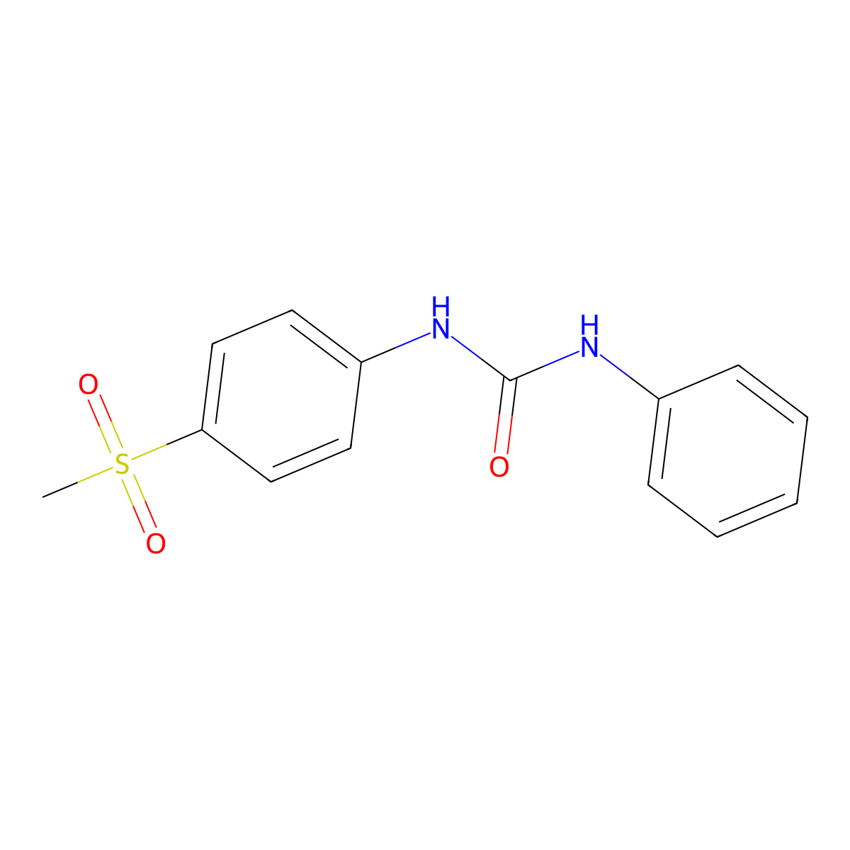 1-(4-(Methylsulfonyl)phenyl)-3-phenylurea molecular structure, CAS 1018992-22-7