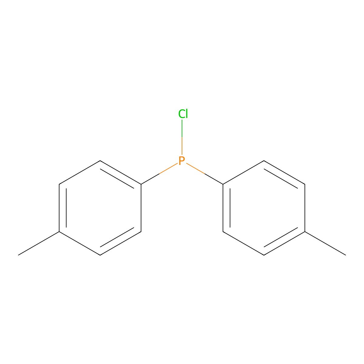 Bis(4-methylphenyl)chlorophosphine molecular structure, CAS 1019-71-2