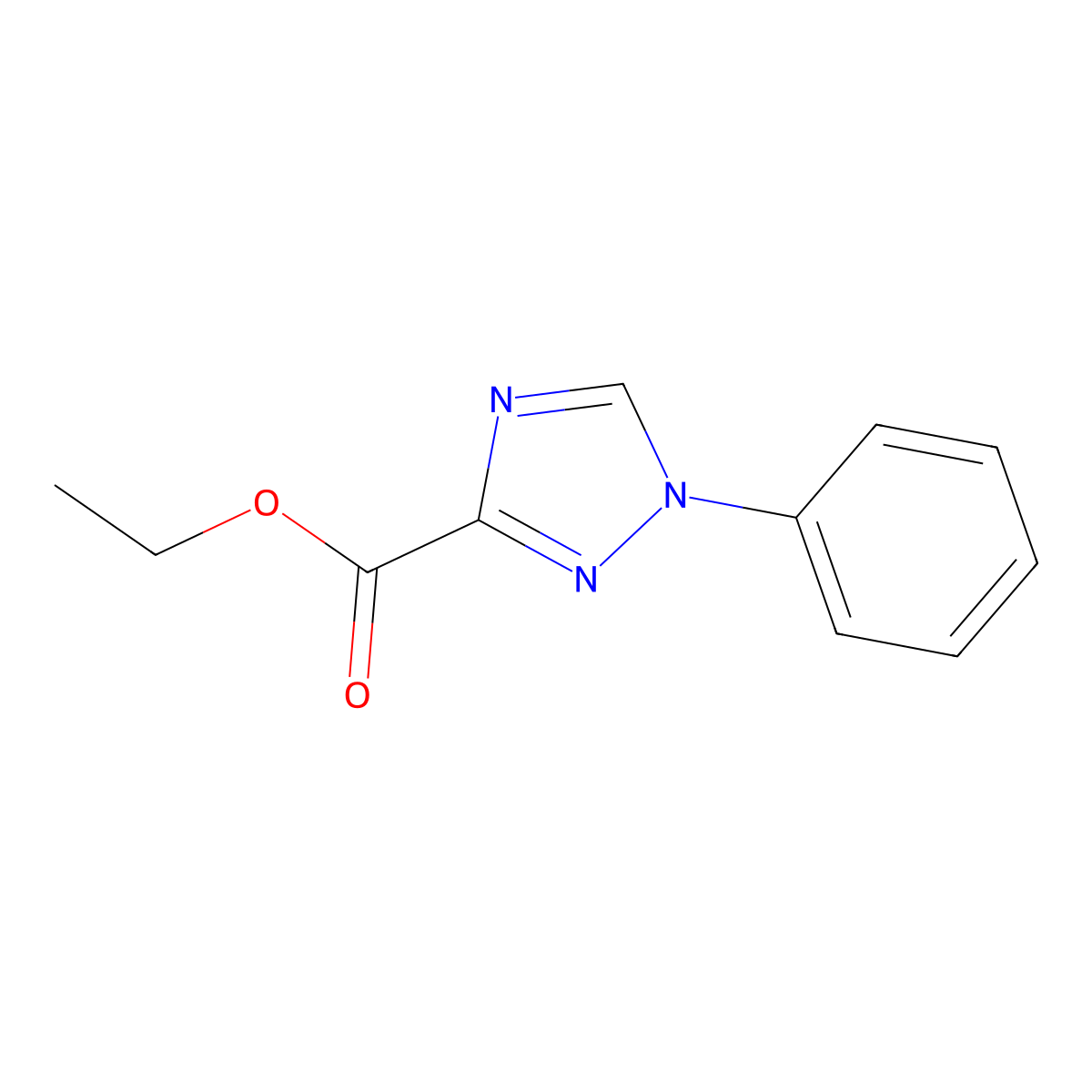 ethyl 1-phenyl-1H-1,2,4-triazole-3-carboxylate molecular structure, CAS 1019-95-0