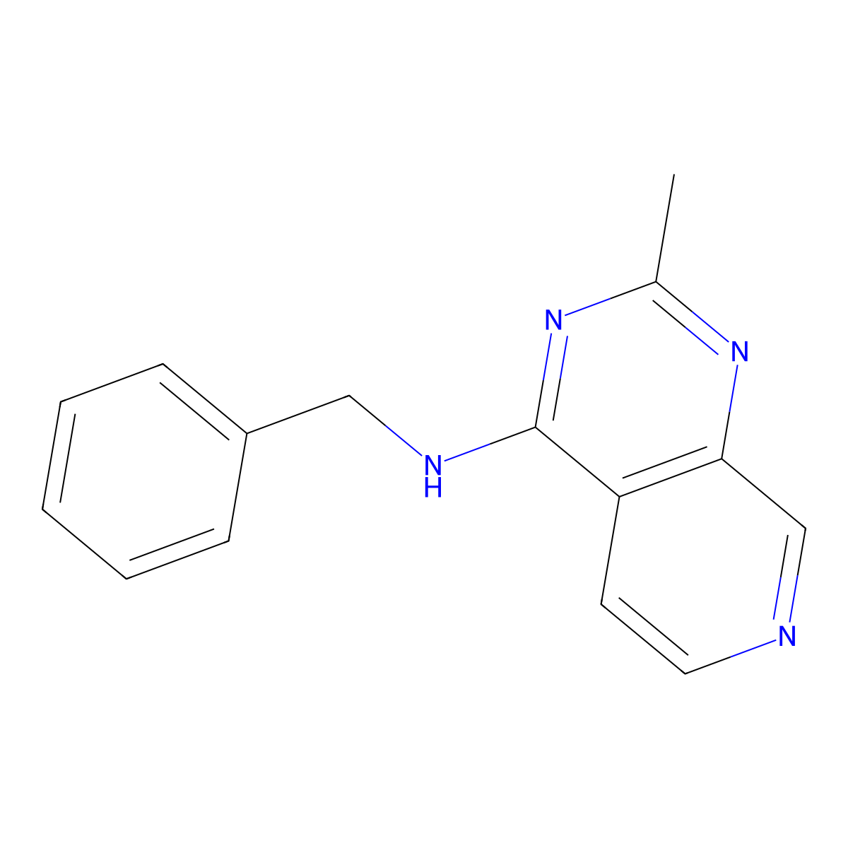 N-benzyl-2-methylpyrido[3,4-d]pyrimidin-4-amine molecular structure, CAS 101900-99-6