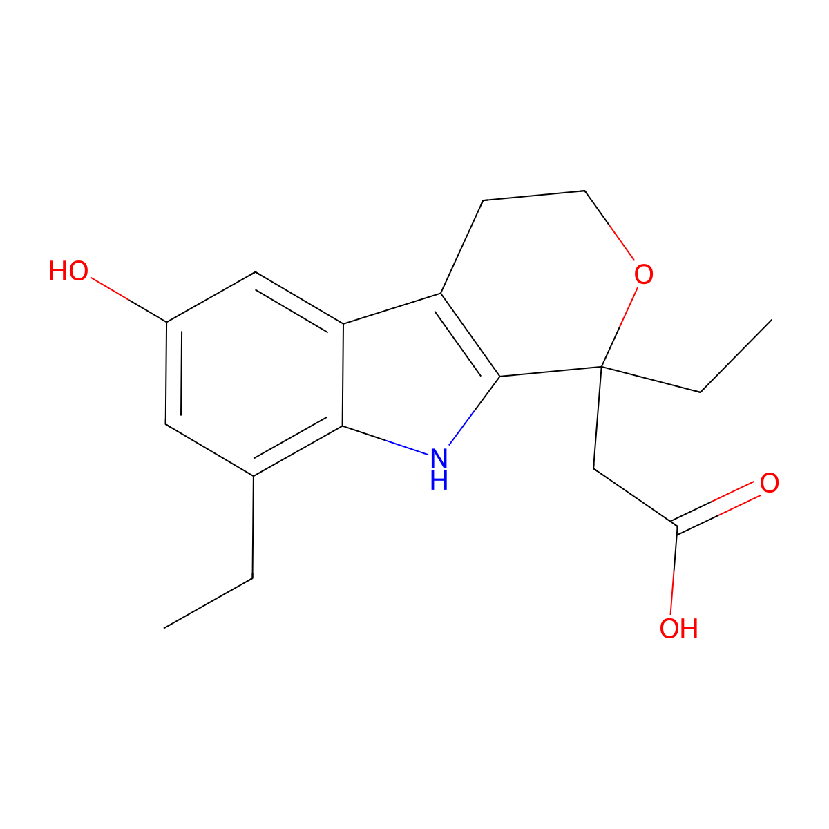 6-Hydroxyetodolac molecular structure, CAS 101901-06-8