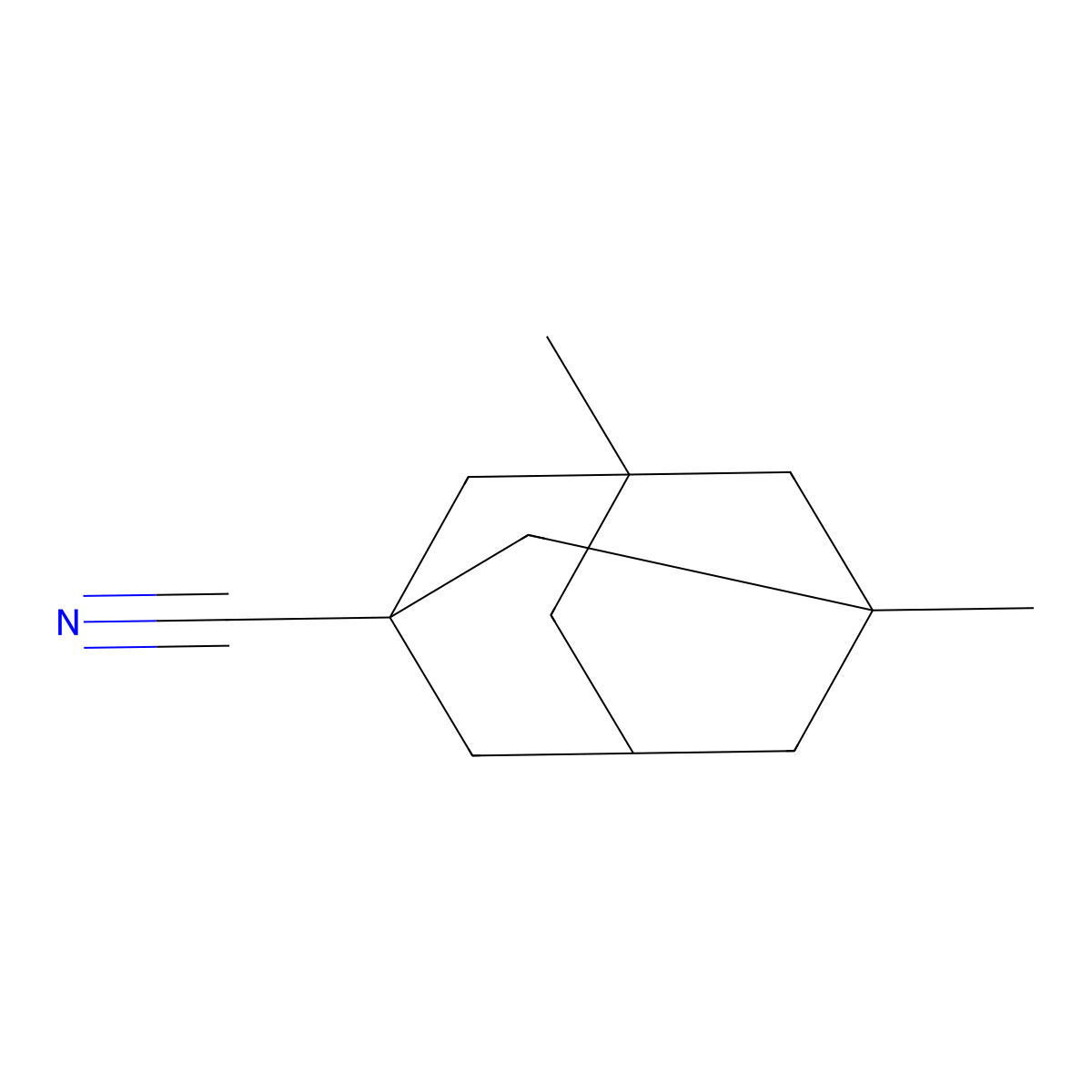 3,5-Dimethyladamantane-1-carbonitrile molecular structure, CAS 101901-50-2